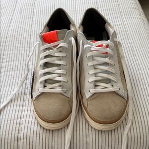 P448 Beige and White Men's Sneakers